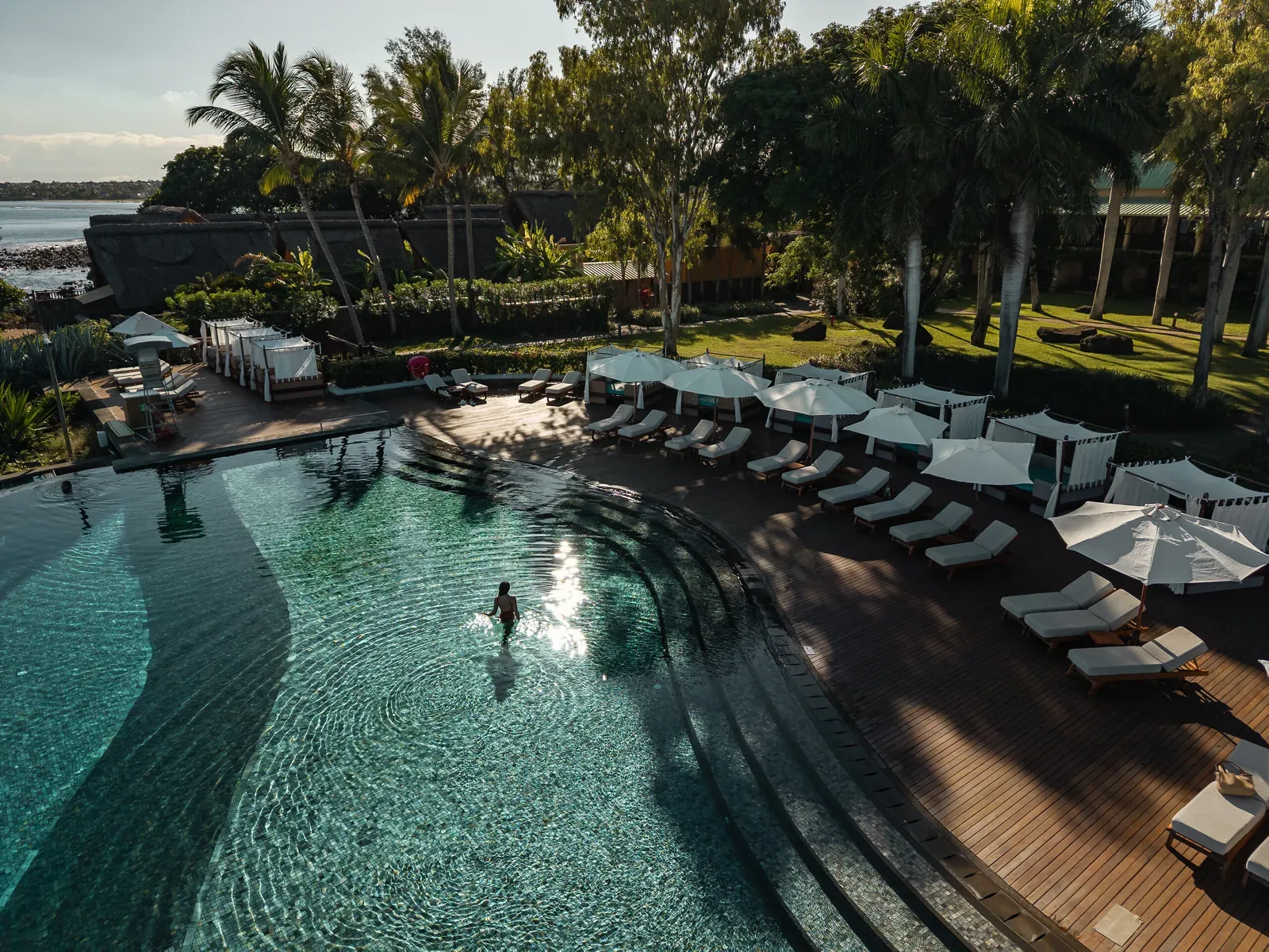 Piscine de La Plantation d’Albion, Club Med à Maurice.